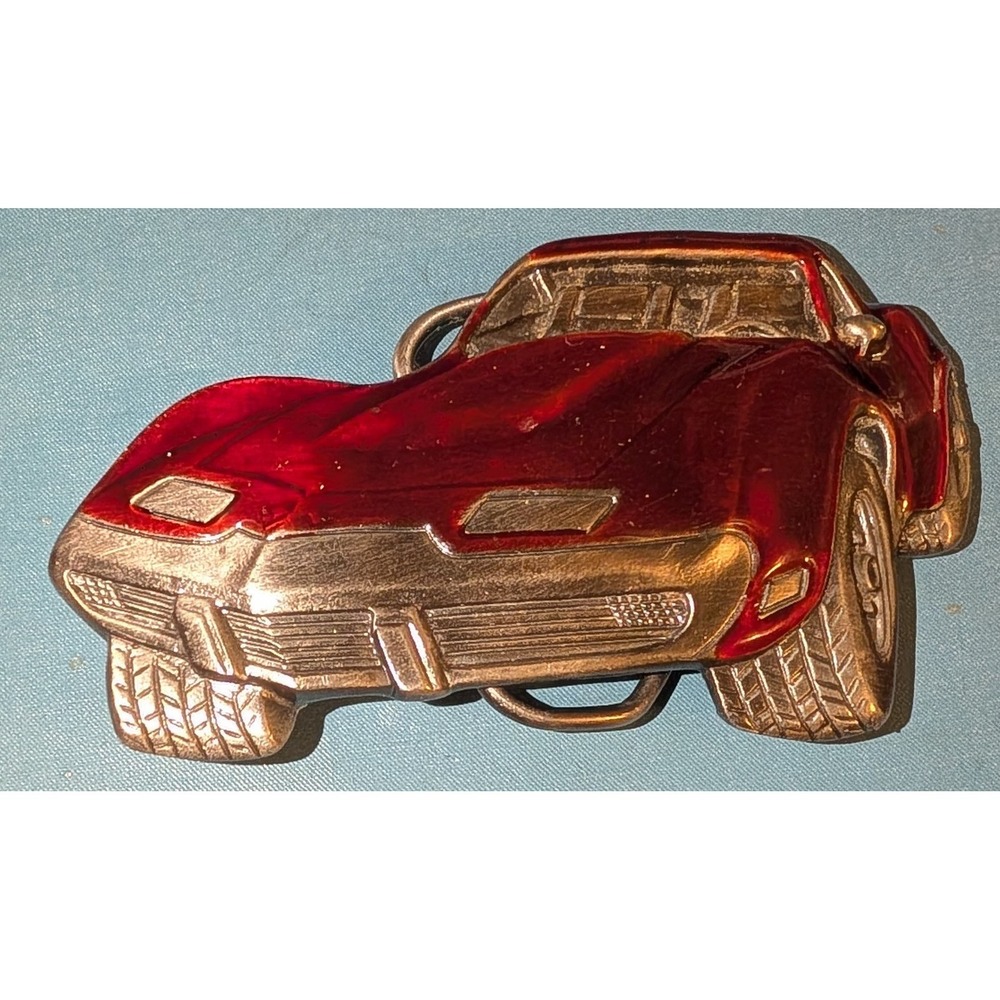 Vintage 1979 Chevy Corvette Stingray Belt Buckle Great American Buckle Co #266